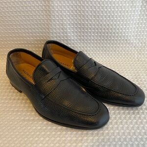 MAGNANNI Diezma Flex 21482 Black Pebbled Leather Loafers Spain 9.5 M VGUC #736